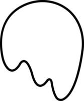 Dripping paint or ink icon in line. Isolated on spots of paint, floating oil blots Blob paint stain and drip Water drops liquid burst splashes for apps or web vector