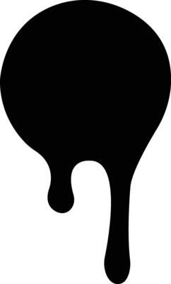 Dripping paint or ink icon in flat. Isolated on spots of paint, floating oil blots Blob paint stain and drip Water drops liquid burst splashes for apps or web