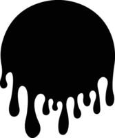 Dripping paint or ink icon in flat. Isolated on spots of paint, floating oil blots Blob paint stain and drip Water drops liquid burst splashes for apps or web vector