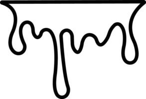 Dripping paint or ink stain icon in line. Isolated on spots of paint, floating oil blots Blob paint stain and drip Water drops liquid burst splashes for apps or web vector