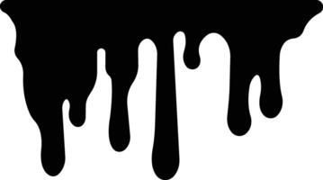 Dripping paint or ink stain icon in flat. Isolated on spots of paint, floating oil blots Blob paint stain and drip Water drops liquid burst splashes for apps or web vector