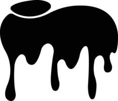 Dripping paint or ink stain icon in flat. Isolated on spots of paint, floating oil blots Blob paint stain and drip Water drops liquid burst splashes for apps or web vector