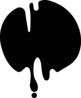 Dripping paint or ink icon in flat. Isolated on spots of paint, floating oil blots Blob paint stain and drip Water drops liquid burst splashes for apps or web vector