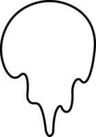 Dripping paint or ink icon in line. Isolated on spots of paint, floating oil blots Blob paint stain and drip Water drops liquid burst splashes for apps or web vector