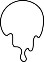 Dripping paint or ink icon in line. Isolated on spots of paint, floating oil blots Blob paint stain and drip Water drops liquid burst splashes for apps or web vector