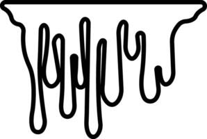 Dripping paint or ink stain icon in line. Isolated on spots of paint, floating oil blots Blob paint stain and drip Water drops liquid burst splashes for apps or web vector