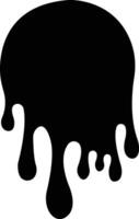 Dripping paint or ink icon in flat. Isolated on spots of paint, floating oil blots Blob paint stain and drip Water drops liquid burst splashes for apps or web vector