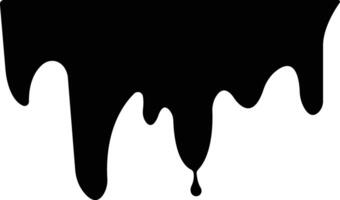 Dripping paint or ink stain icon in flat. Isolated on spots of paint, floating oil blots Blob paint stain and drip Water drops liquid burst splashes for apps or web vector