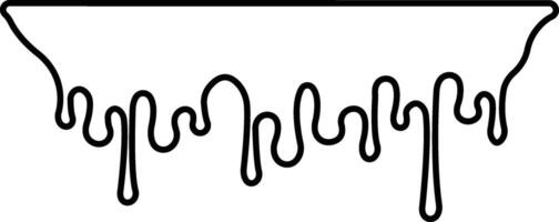 Dripping paint or ink stain icon in line. Isolated on spots of paint, floating oil blots Blob paint stain and drip Water drops liquid burst splashes for apps or web vector