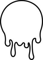Dripping paint or ink icon in line. Isolated on spots of paint, floating oil blots Blob paint stain and drip Water drops liquid burst splashes for apps or web vector
