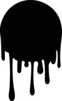 Dripping paint or ink icon in flat. Isolated on spots of paint, floating oil blots Blob paint stain and drip Water drops liquid burst splashes for apps or web vector