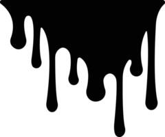 Dripping paint or ink stain icon in flat. Isolated on spots of paint, floating oil blots Blob paint stain and drip Water drops liquid burst splashes for apps or web vector