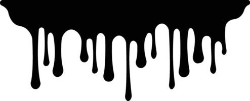 Dripping paint or ink stain icon in flat. Isolated on spots of paint, floating oil blots Blob paint stain and drip Water drops liquid burst splashes for apps or web vector