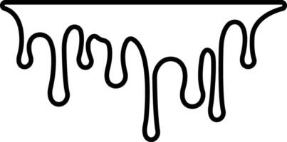 Dripping paint or ink stain icon in line. Isolated on spots of paint, floating oil blots Blob paint stain and drip Water drops liquid burst splashes for apps or web vector