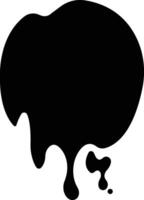 Dripping paint or ink icon in flat. Isolated on spots of paint, floating oil blots Blob paint stain and drip Water drops liquid burst splashes for apps or web vector