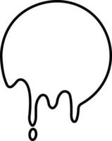 Dripping paint or ink icon in line. Isolated on spots of paint, floating oil blots Blob paint stain and drip Water drops liquid burst splashes for apps or web vector