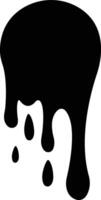 Dripping paint or ink icon in flat. Isolated on spots of paint, floating oil blots Blob paint stain and drip Water drops liquid burst splashes for apps or web vector