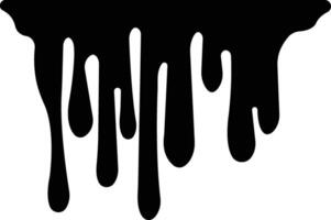 Dripping paint or ink stain icon in flat. Isolated on spots of paint, floating oil blots Blob paint stain and drip Water drops liquid burst splashes for apps or web vector