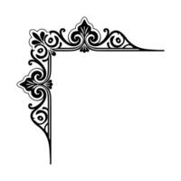 decorative antique ornament with black color and white background vector