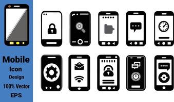 Smart Phone icon design set EPS vector