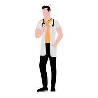 doctor man with stethoscope illustration vector