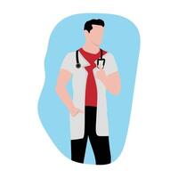 a man in a doctor's coat and tie vector