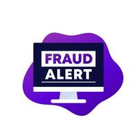 Fraud alert design for web vector