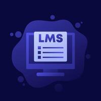 LMS icon, Learning Management System, design vector