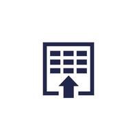 import icon with a spreadsheet vector