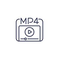 mp4 player line icon vector
