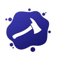 Axe of firefighter icon vector