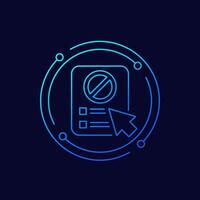 blacklist, blocked icon in linear design vector