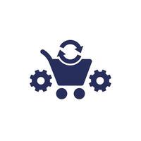 order processing and procurement icon vector