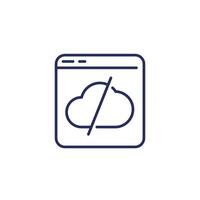 disconnect from a server line icon vector