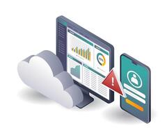 Warning Analysis of cloud server data system vector