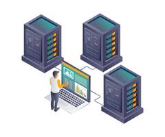 Security Management in Technological Server Maintenance vector