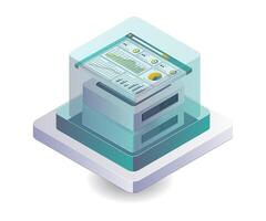 Server Data Management in Blockchain Technology vector