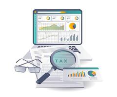 Strategies for Analyzing Business Tax Reports vector
