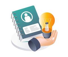 Strategic Notes Building Strong Customer Relationships idea vector