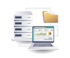 Optimizing Data Maintenance and Analysis on Cloud Servers vector