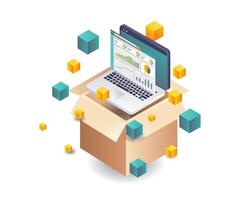 Revolutionary Insights from Computer Technology Data Analysis vector