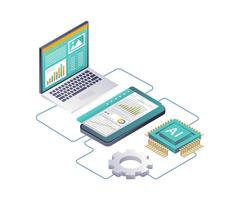 Exploring Artificial Intelligence Data Analysis vector