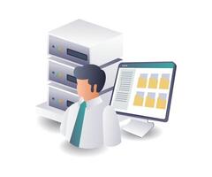 Strategies for Business Data Management on Cloud Servers vector
