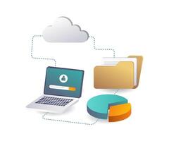 Securing Personal Data Folders in Cloud Servers vector