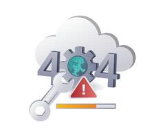 Understanding the 404 Error Warning in Internet Technology vector