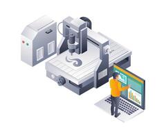 Computer Technology in CNC Laser Machine Operation vector