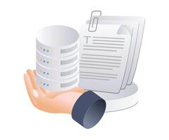 Evolution and Trends in Information Technology Database Systems vector
