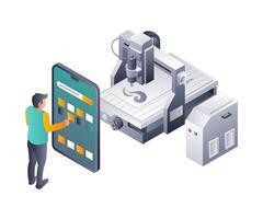 Controlling CNC Laser Machines with a Smartphone vector