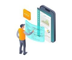 Choosing the Best Programming Language for Technology Data Analysis vector