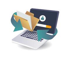 Managing Personal Data Folders on Your Computer vector